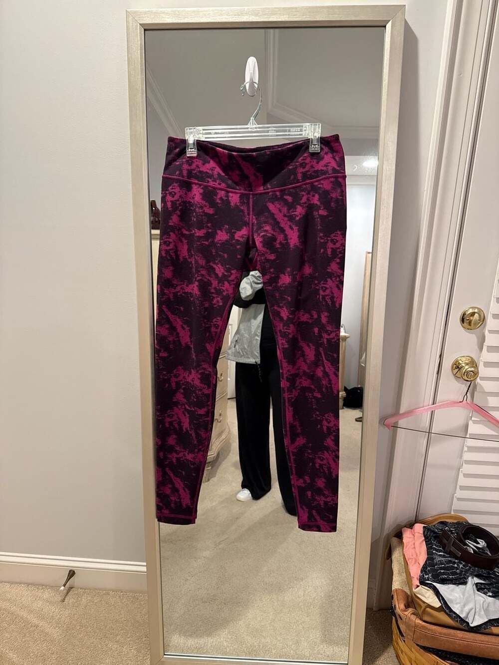 Lululemon Wunder Under Full-On Luon Leggings Breezie Regal Plum Black Tie Dye
